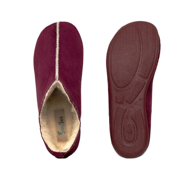 Femi Womens' Slippers, colour Burgundy - Rubber soles